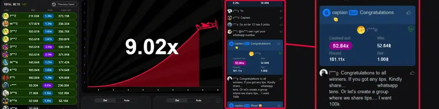 Interface de chat en direct